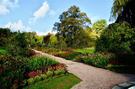 Down The Colourful Pathway At Cholmondeley Gardens Stock Image Image