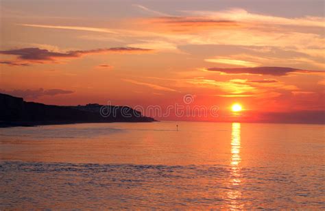 Sunset Over The Sea Stock Photo Image Of Colour Reflection 26305548