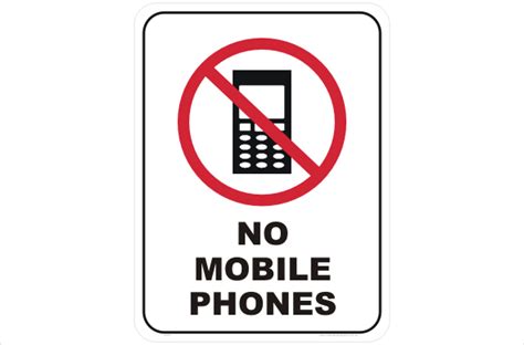 No Mobile Phones Sign No Texting Sign National Safety Signs Online