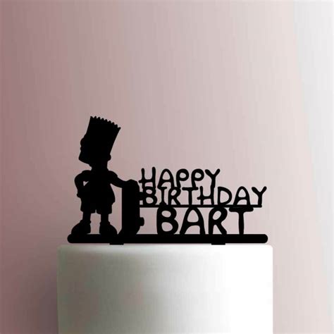 Stl File The Simpsons Happy Birthday Bart Topper・3d Printer Design To Download・cults