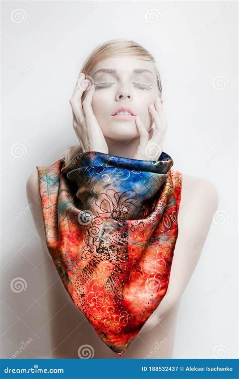 Porcelain Naked Lady With Silk Shawl Stock Image Image Of Beautiful Girl