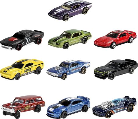 Hot Wheels Muscle Mania Pack Mini Collection Scale Muscle Cars With Authentic Sculpt