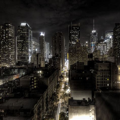 Dark Night City View Landscape Ipad Wallpapers Free Download