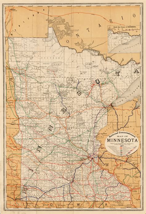 Railroad Commissioners Map Of Minnesota 1899 Barry Lawrence Ruderman