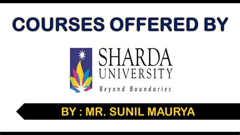 Courses Offered By Sharda University Youtube