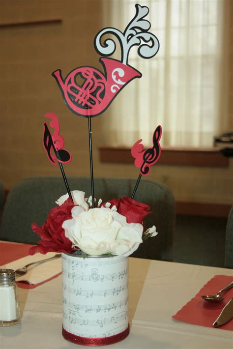 Band Banquet Centerpiece I Used The Cricut Cartridge Quarter Note