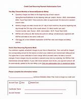 Credit Card Payment Agreement Form