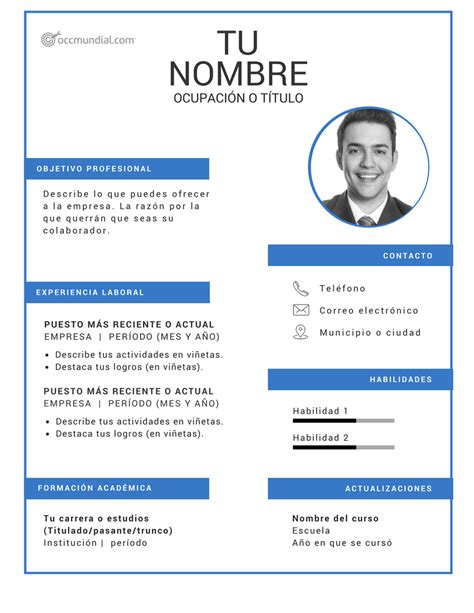 La primera página debería tener tu información de contacto y un resumen. 5 diseños de currículum que te harán brillar | Ejemplos de ...