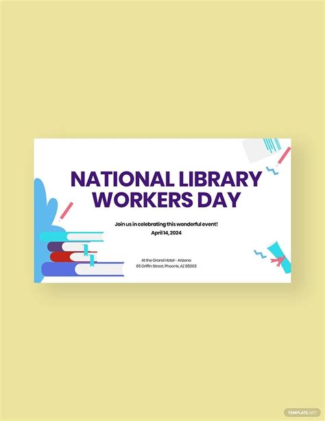National Library Workers Day Youtube Video Thumbnail Template In Psd