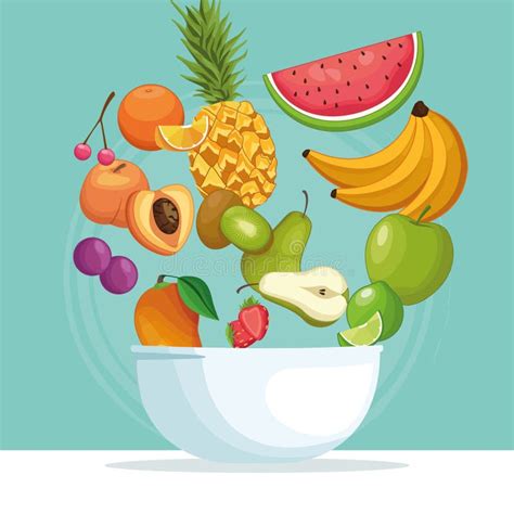 Fruit Bowl Icon Stock Vector Illustration Of Eating 146311797