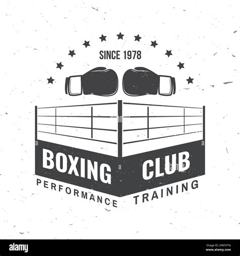 Boxing Club Badge Logo Design Vector Illustration For Boxing Sport