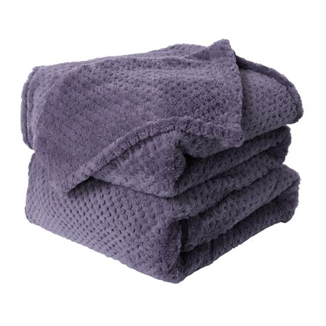 Ultra Soft Microfiber Plush Flannel Blanket Luxurious Fuzzy Fleece