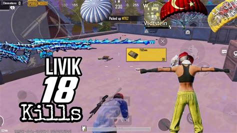 Pubg Mobile Livik Montage 18 Kills And Chicken Dinner Youtube