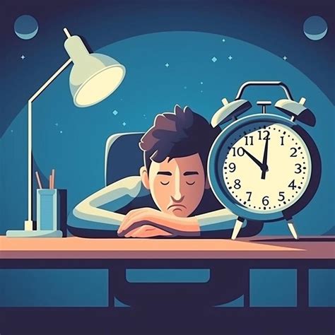 Premium Ai Image Lazy Man Oversleep Wake Up Late Hit The Alarm Clock
