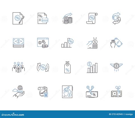 Sales People Outline Icons Collection Salespeople Seller Vendors