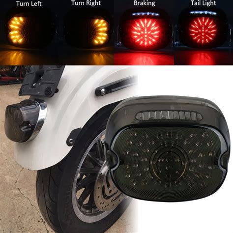 Motorcycle Led Brake Tail Light License Plate Lamp For Harley Sportster