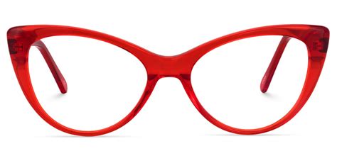 Prescription Lenses Women Cat Eye Glasses Zeelool Optical Red Cat Eye Glasses Red Glasses
