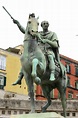 Equestrian statue of King of Naples Charles III of Bourbon in Naples Italy
