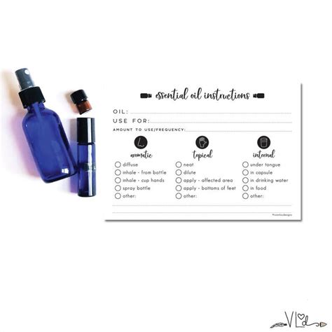 Instant Printable Essential Oil Instruction Cards Essential Etsy Canada