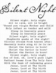 Silent Night Digital Wall Art Song Lyrics Wall Art Silent - Etsy UK