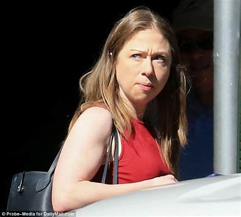 Chelsea Clinton Spotted In New York City Wearing Red Dress And Trusty