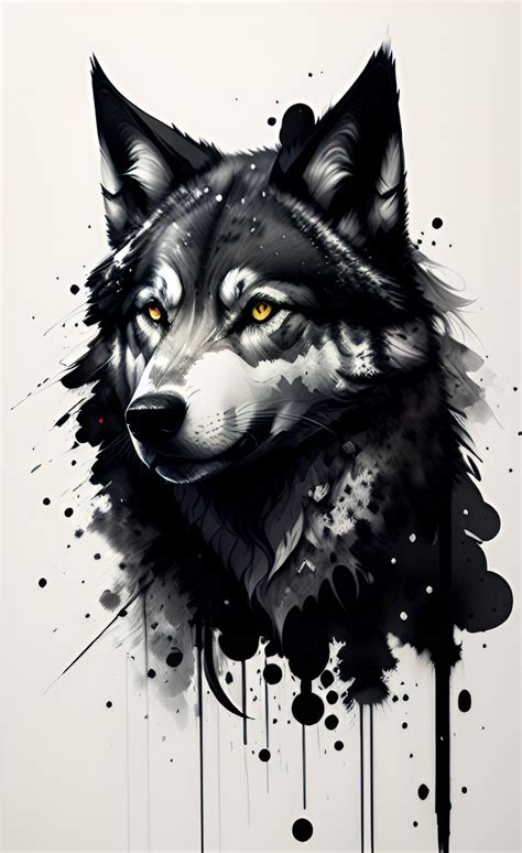 Ink Wolf Head By Gamelikefire On Deviantart