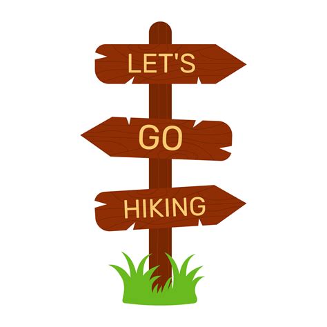 Hiking Trail Sign Clip Art