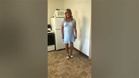 Crossdresser Paulette In New Blue Dress Transvestite Youtube