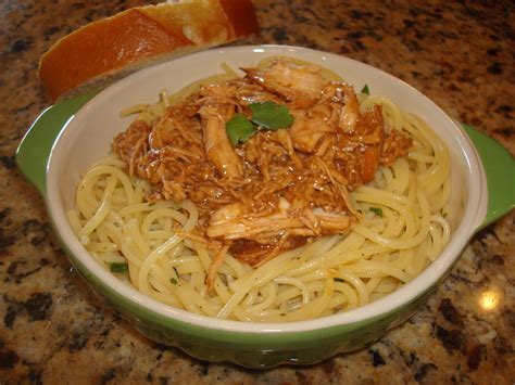 Random Recipes Ranch Spaghetti With Bbq Shredded Chicken