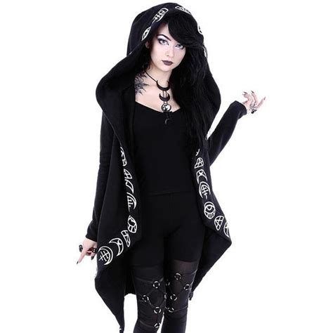 Long Witch Hoodie Gothic Alternative Fashion Erotic Grunge Occult