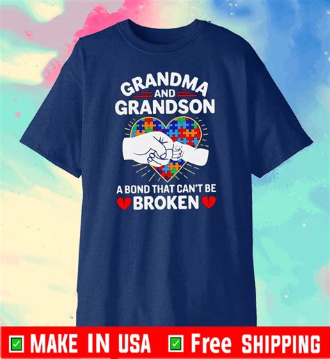 Grandma And Grandson A Bond That Can’t Be Broken Shirt Shirtelephant Office