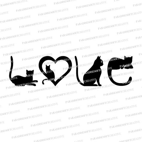 Cat Love SVG Cats Love SVG Cat SVG I Love Cats svg I Love | Etsy