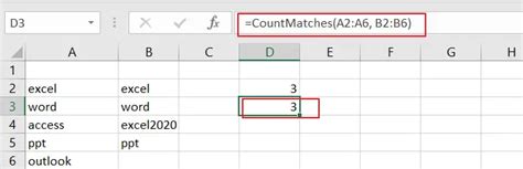 How To Count Matches Between Two Columns In Excel Free Excel Tutorial