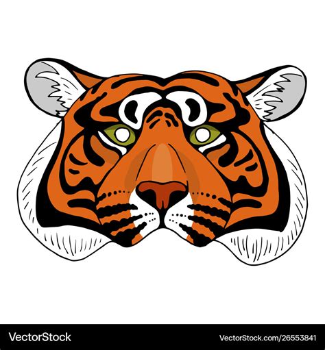 Tiger Mask Royalty Free Vector Image Vectorstock