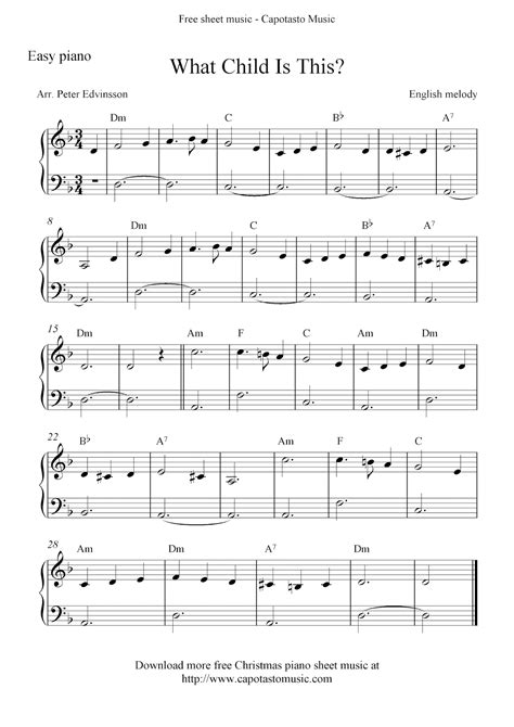 With downloadable mp3s (dover classical music for keyboard and piano four hands). Free Christmas Sheet Music For Piano Feliz Navidad - free christmas piano sheet musicfree merry ...