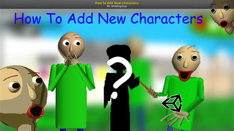 How To Add New Characters Baldis Basics Tutorials