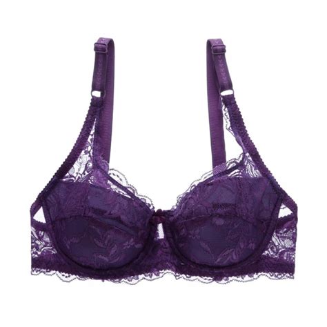 Saient Saient Women Lace Bra Sexy Unlined Underwire Push Up Bra