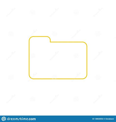 Flat Design Style Vector Of Closed Folder Icon On White White And