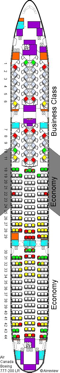 Seating Chart Boeing 777 300er Air Canada Elcho Table