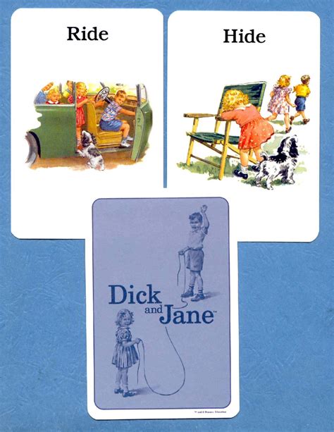 Dick And Jane Flash Cards Rhyming Word Game
