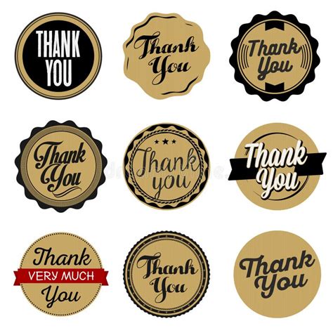 Thank You Sticker Cardboard Stock Vector Illustration Of Background