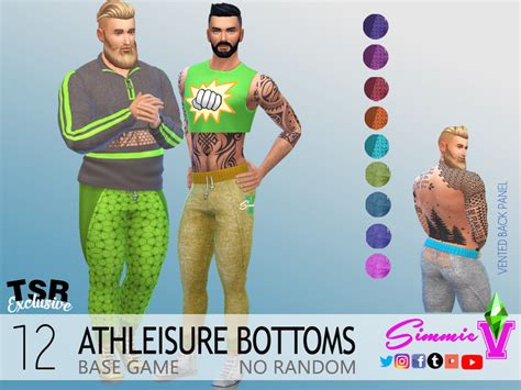 The Sims Resource Simmiev Athleisure Bottoms V1