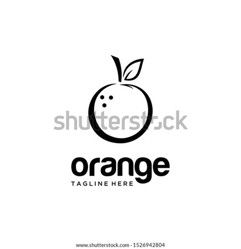 Illustration Fresh Orange Fruit Logo Vector Stock Vector Royalty Free