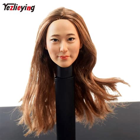 toys and hobbies 1 6 scale female kumik head sculpt carving km 16 28b brown long hair model 12 ph