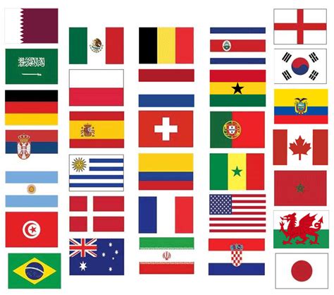Qatar World Cup 2022 Flag String Flag 32 International Nations Club