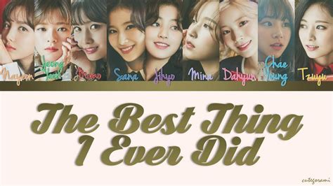 Teaser Twice 트와이스 The Best Thing I Ever Did 올해 제일 잘한 일 Color