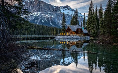 Download Wallpapers Emerald Lake Mountain Lake Mountain Landscape