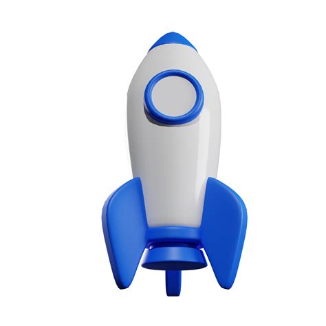 Blue Rocket 3d Illustrations 10838788 Png