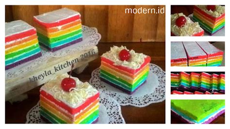 Resep Rainbow Cake Kukus Cantik Buat Ulang Tahun Modernid