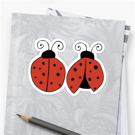 Ladybugs Sticker By Hrmattus Redbubble